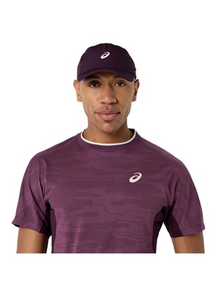 Asics moška majica Match Jacquard SS Dark Aubergine