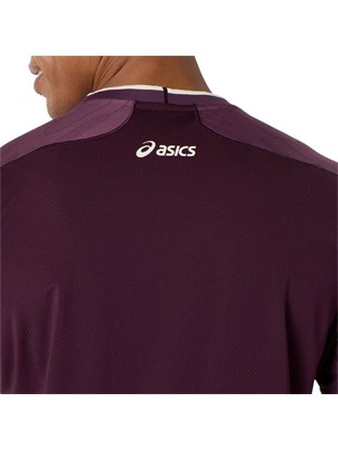 Asics moška majica Match Jacquard SS Dark Aubergine